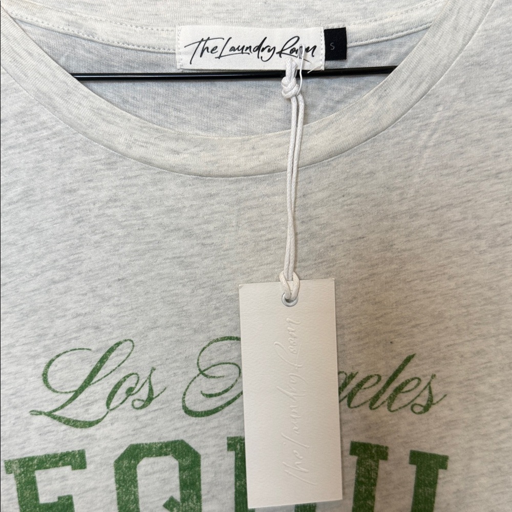 The Laundry Room Heather Gray Tee with Green Tequila Graphic. NWT - Picture 4 of 5
